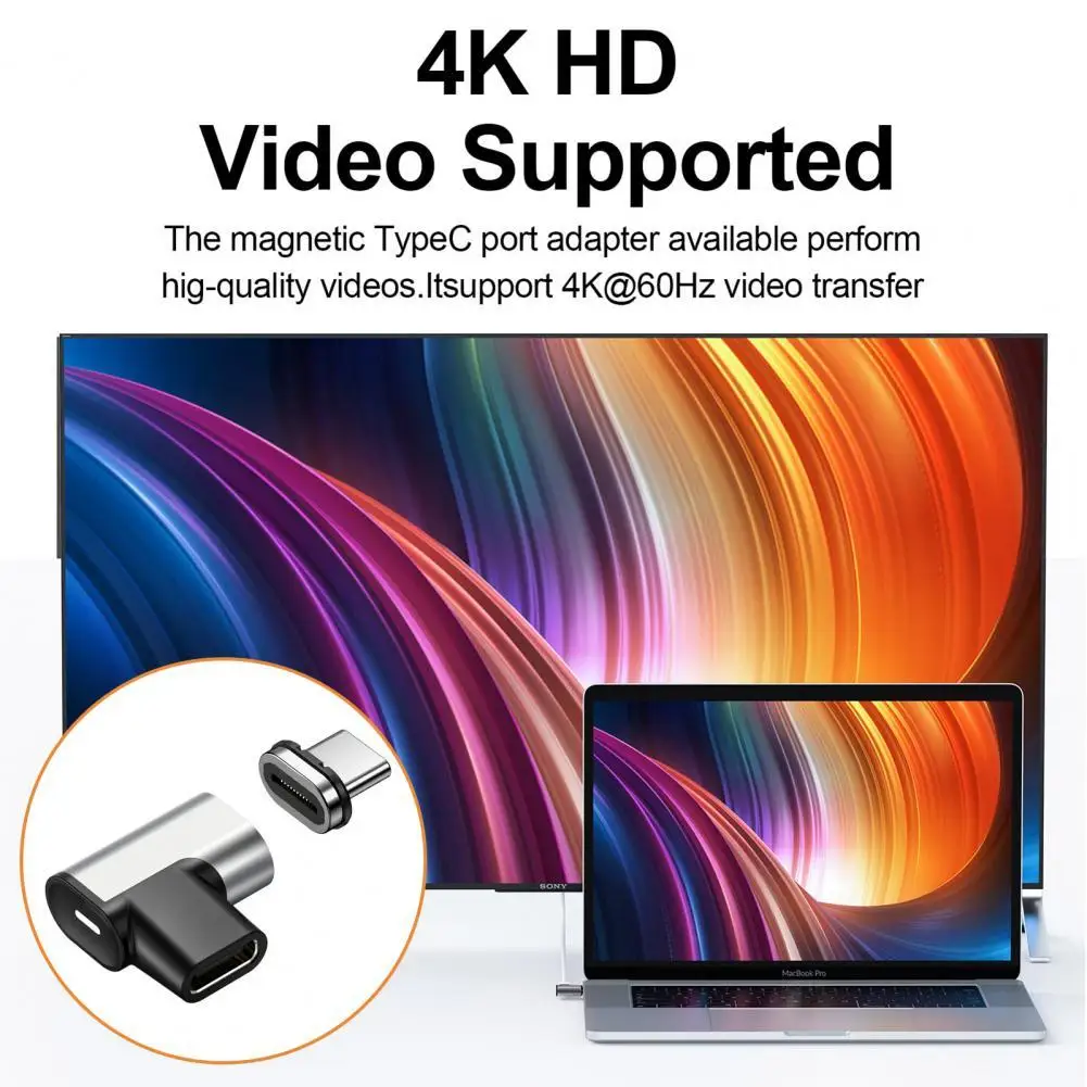 

USB-конвертер, легкий магнитный разъем, Реверсивный безопасный высококачественный USB3.1 PD100W конвертер