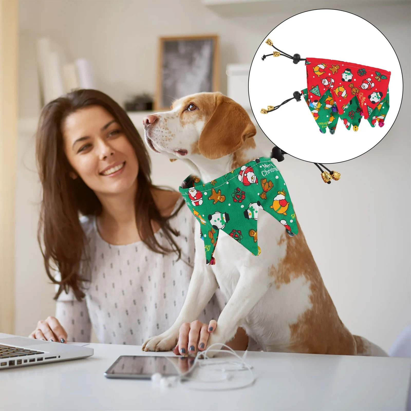 

2pcs Xmas Elements Pet Collars Durable Pet Adjustable Pet Collars Pet Supplies