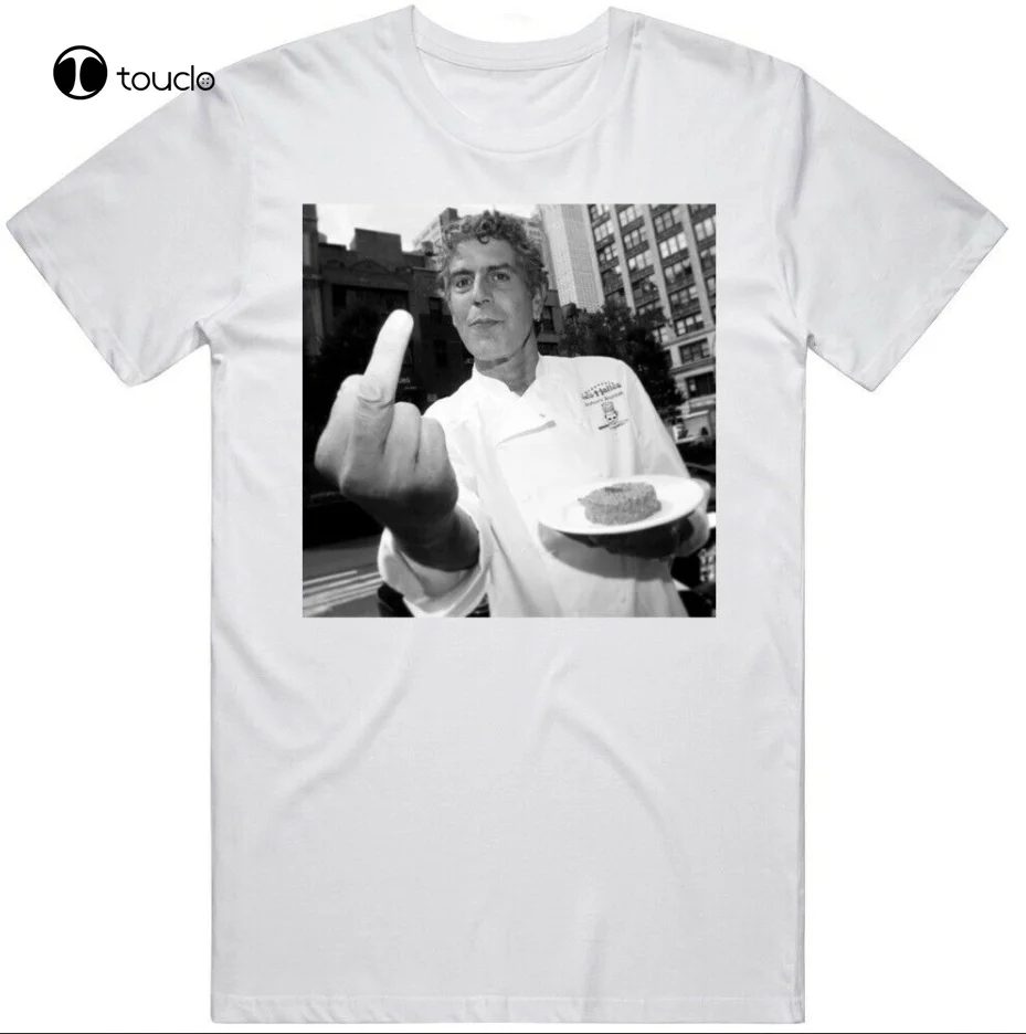 Rare Anthony Bourdain Middle Finger T-Shirt Father'S Mother'S Day For Men Women Tee Shirt