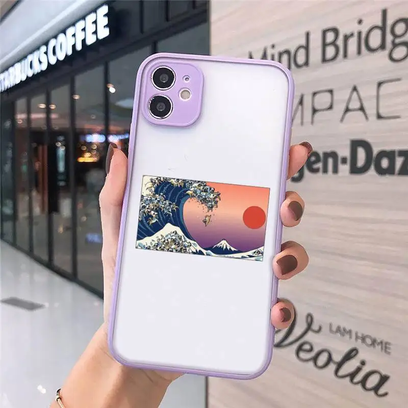 

Hokusai The Great Wave Phone Cases Matte Transparent For iPhone 12 Mini 11 Pro XR XS Max 7 8 Plus
