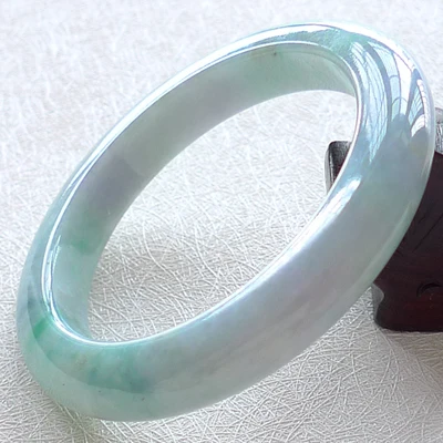 

Zheru Jewelry Natural Light Color Burmese Jade 54mm-64mm Bangle Elegant Princess Jewelry Best Gift
