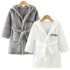 Фланелевая Пижама для девочек и мальчиков, одежда на осень, для девочек и мальчиков, халаты, зимняя одежда для сна, банный халат, весенний детский халат с капюшоном, одежда для девочек