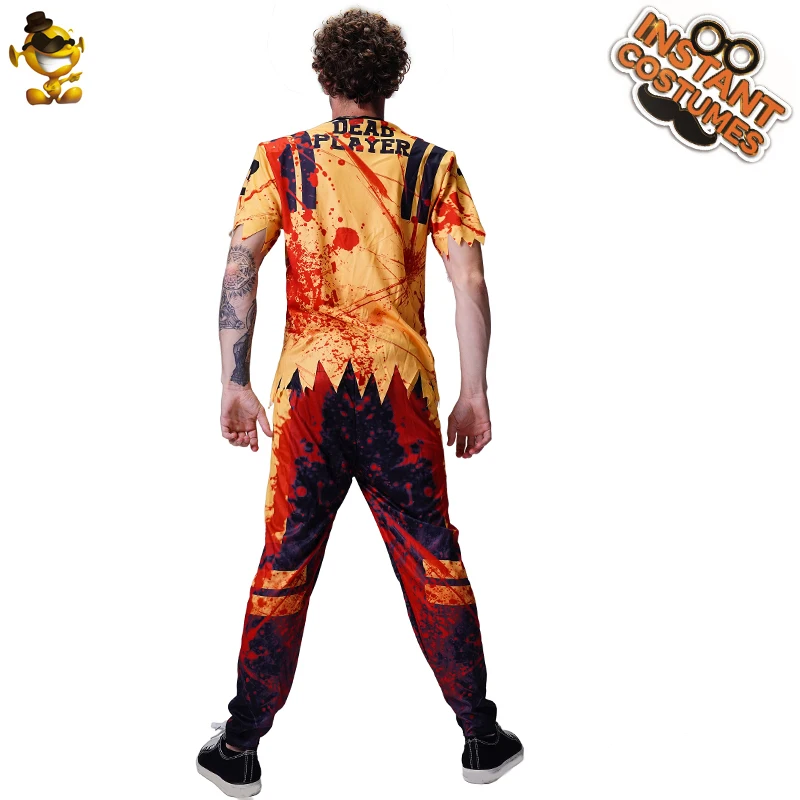 

Halloween Mens School Zombie Costume Fancy Dress Terror Monster Carnival Wear Adult Men Bloody Basketball Zombie Party Costumes
