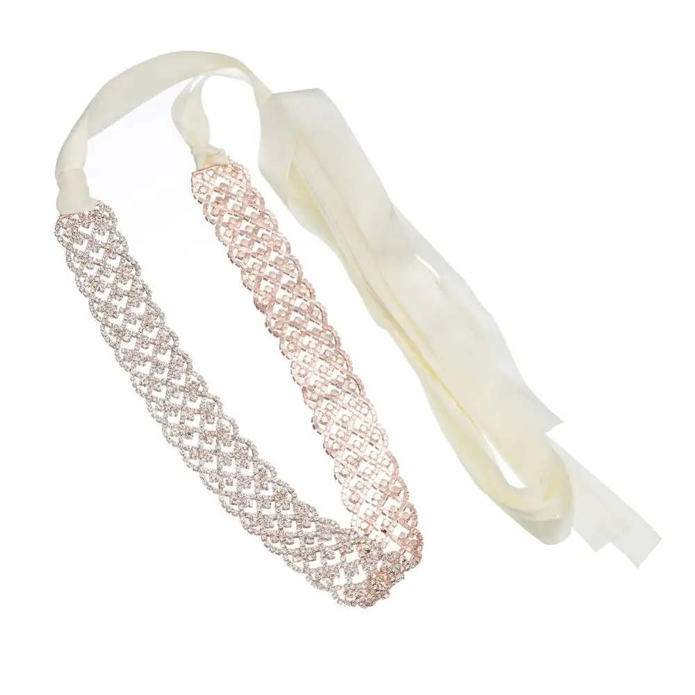 Стразы Сатиновые пояса цвета розового золота свадебные аксессуары украшение для