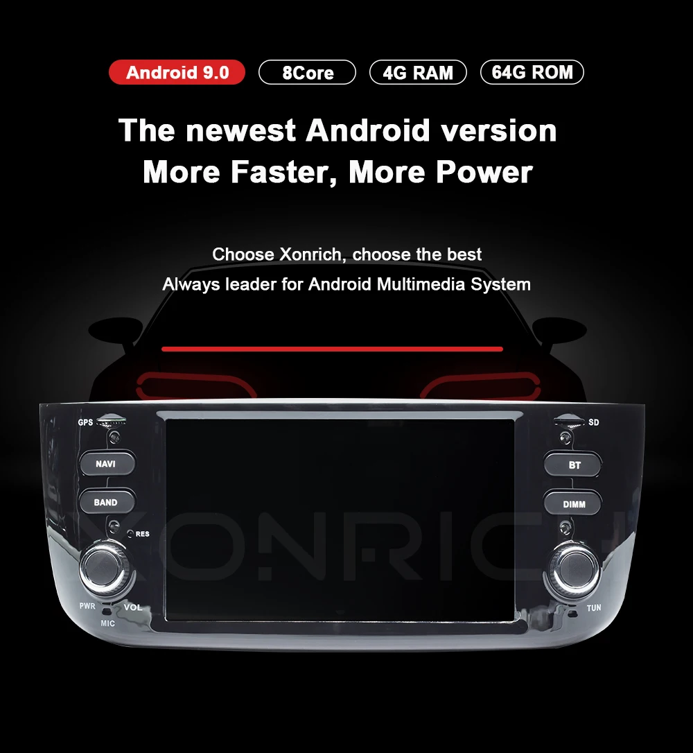 4G 64GB Авторадио 1 Din Android 9,0 автомобильный DVD мультимедийный плеер для Fiat/Linea/Punto evo 2012- gps Навигация стерео ips DSP