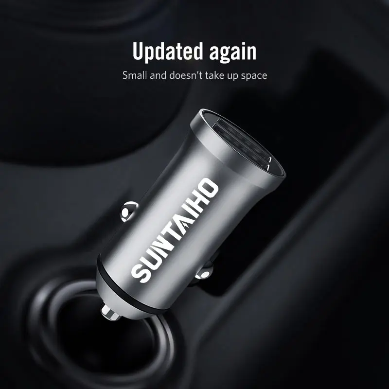 Suntaiho Mini 12-24 в двойной usb порт автомобильное зарядное устройство Быстрая зарядка мобильного телефона автомобильное зарядное устройство для Iphone 7 7 plus SE для samsung S6 S5