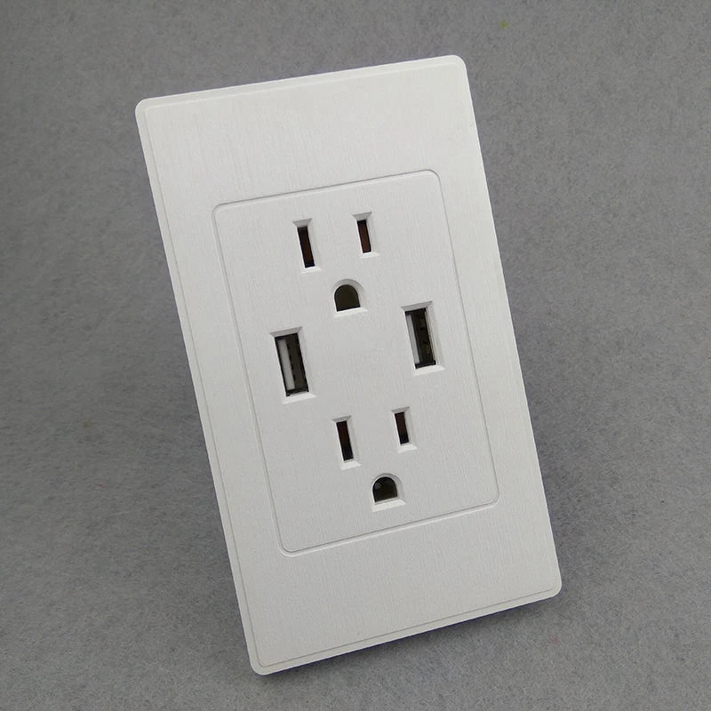 15A Ul американская двойная Usb настенная розетка американский стандарт США 2.4A