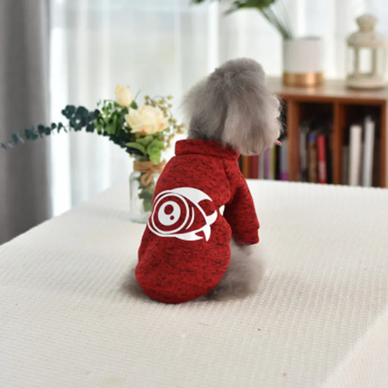 Свитер для собаки осень зима теплая одежда Мопс Чихуахуа мягкое флисовое пальто