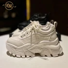 Женские кроссовки из натуральной кожи, белые кроссовки на платформе, в европейском стиле, Новинка осени RY-RELAA, 2021