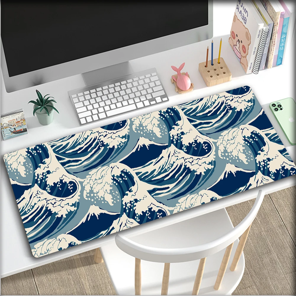 

GuJiaDuo Wave Design Large Desk Mat Mouse Pad XXL Laptop PC Gamer Keyboard Desktop Carpet Rest Game Accessories Gaming Mouse Pad