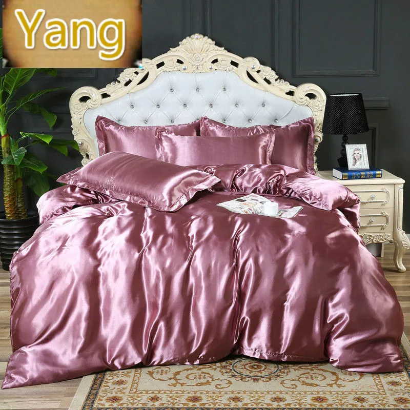 Набор из четырех предметов для сна без одежды вискозы однотонное шелковое