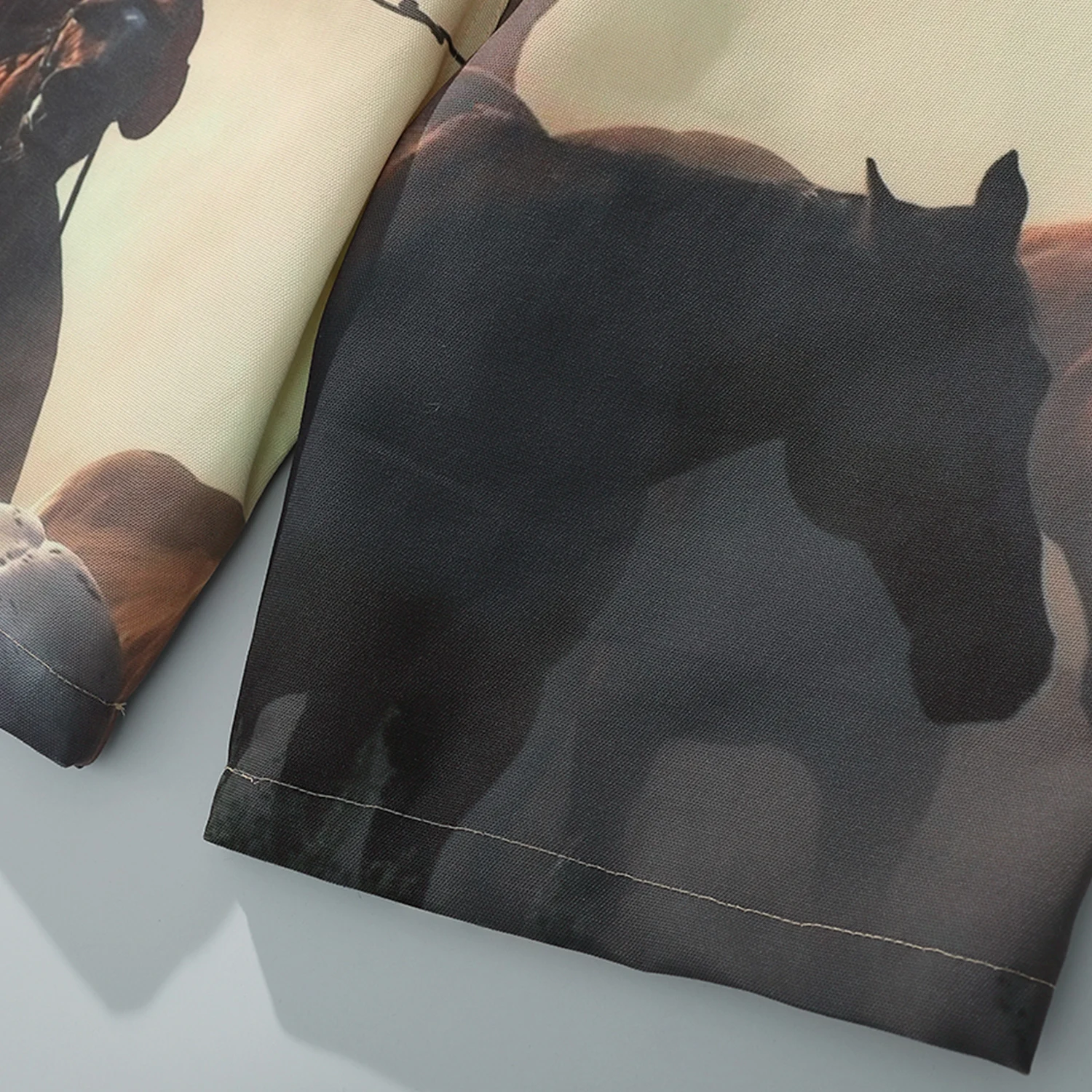 Шорты-карго мужские с принтом масляной живописи винтажные Джоггеры в стиле