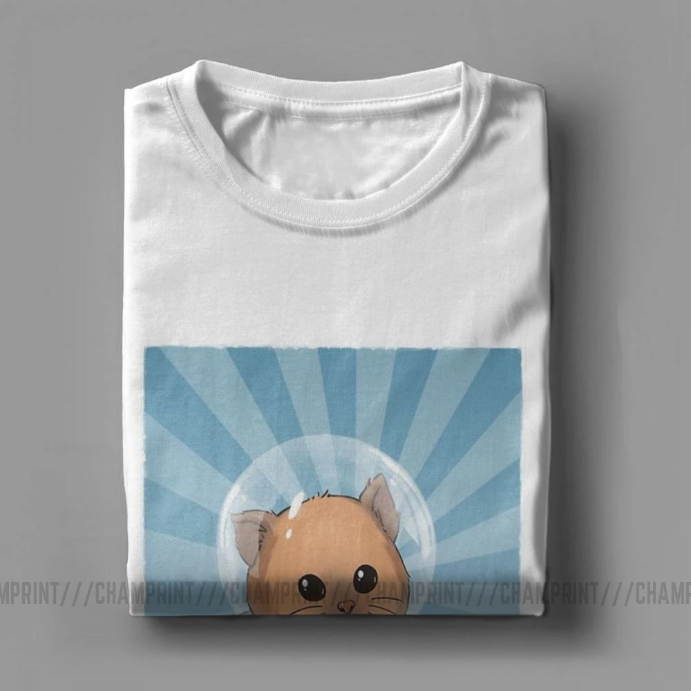 Мужские Винтажные майки Subnautica Keep Calm котенок из чистого хлопка с коротким рукавом