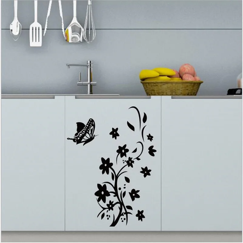 Наклейки на стену в виде бабочек цветов холодильников 40 х60 см|wall sticker|decorative wall