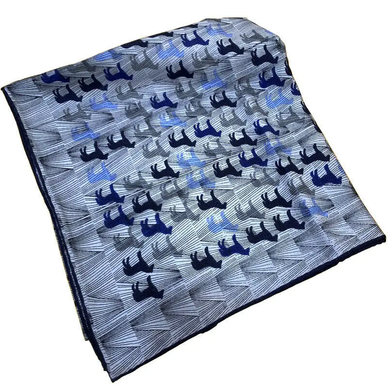 

Luxury 70% Cashmere 30% Silk Thin Scarf Unisex Man Women Vintage House Print Large Blanket Shawl Kerchief Square Bandana 53"*53"