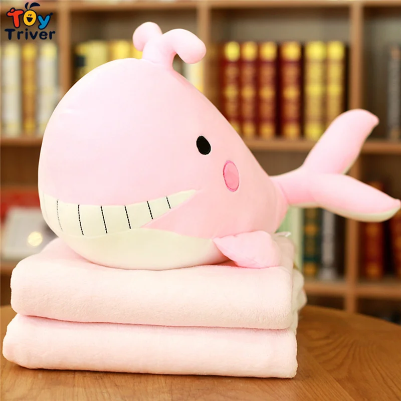 Kawaii КИТ Плюшевая Игрушка Рыба Triver чучело океанское животное кукла одеяло ковер
