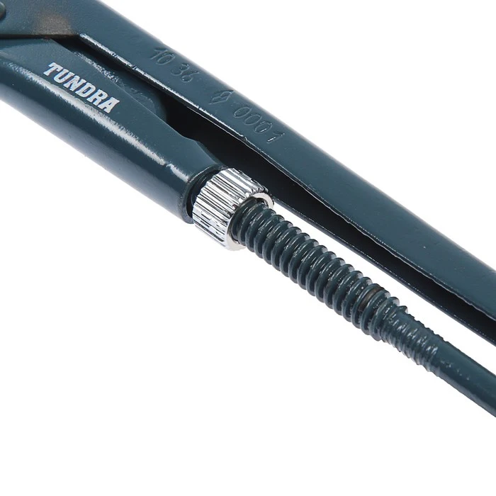 Ключ трубный рычажный TUNDRA плоский зажим 90° раскрытие до 35 мм №1 1&quot 1187504|Гаечный