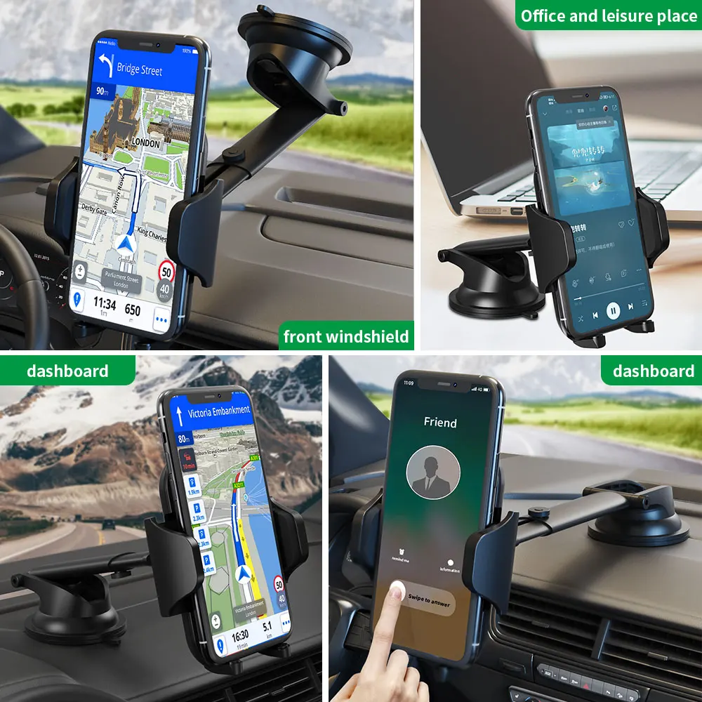 car mount phone holder desk stand universal windshield dashboard cell phone holder for iphone samsung huawei xiaomi smartphones free global shipping