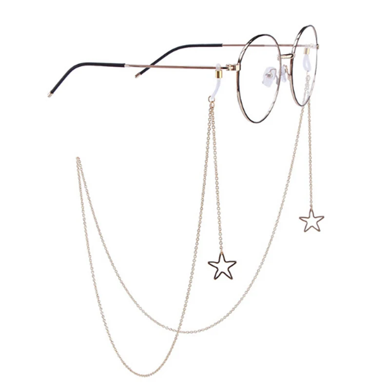 

Eyeglass Chains Star Sunglasses Reading Glasses Eyewears Cord Holder Neck Strap Rubber Alloy Eyeglass Chain