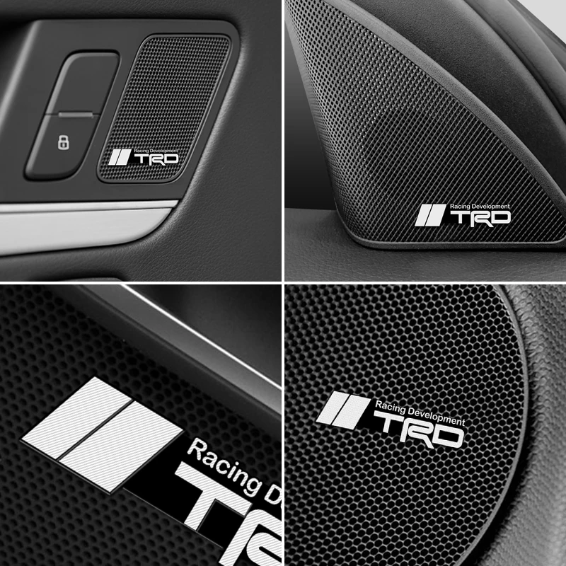 4 шт. 3D алюминиевая эмблема Стикеры для Toyota ТРД аксессуары стайлинга автомобилей