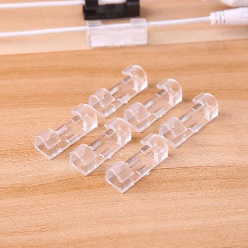 Small (20pcs) Фиксаторы проводов кабелей Органайзер настольный и зажимы для рабочего стола шнур управления держатель usb зарядный кабель для передачи данных намотки - Цвет: Small (20pcs)