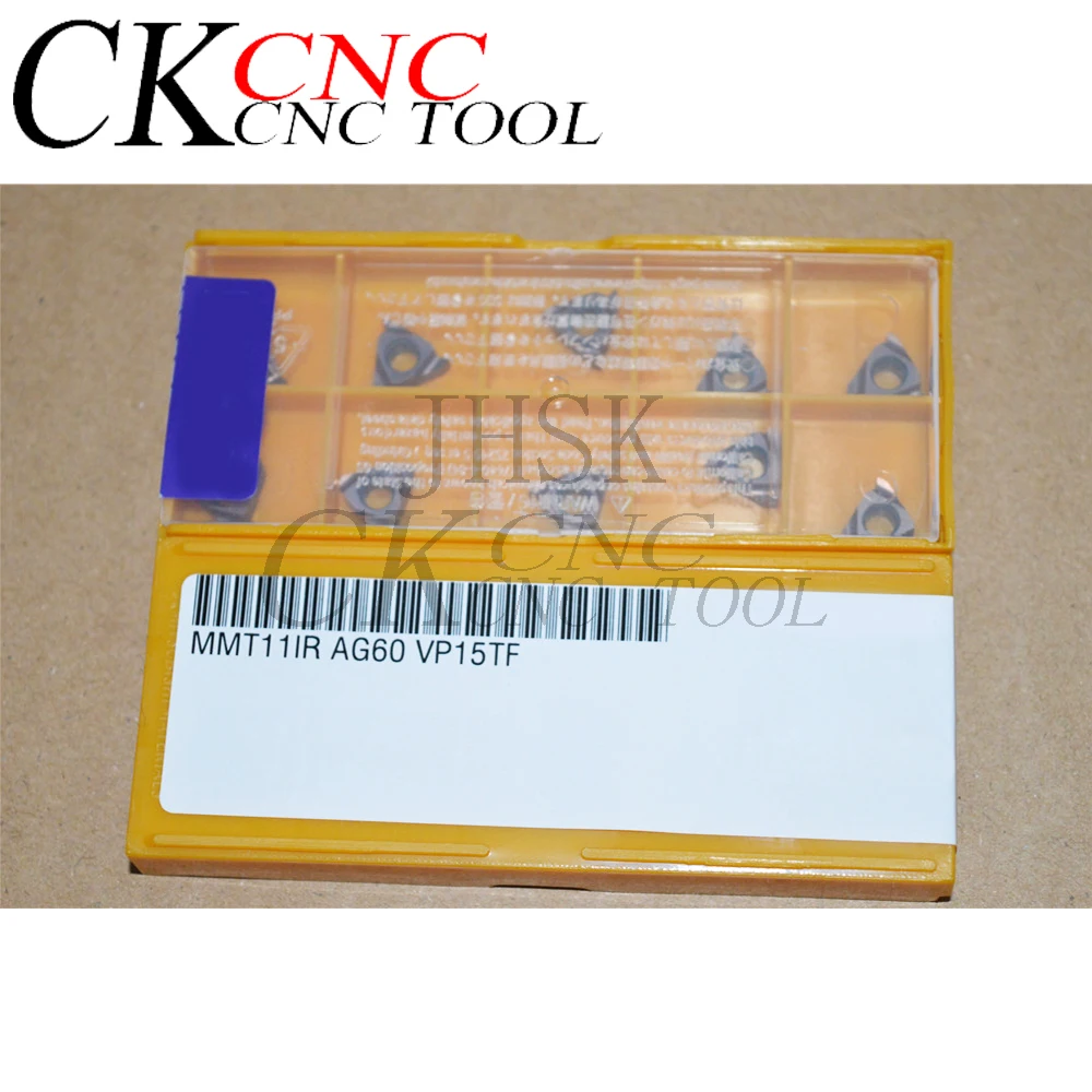 

10pcs MMT11IR AG60 VP15TF 11IR AG60 VP15TF 11IR AG60 Carbide Thread inserts turning tools cutter lathe CNC Thread blade