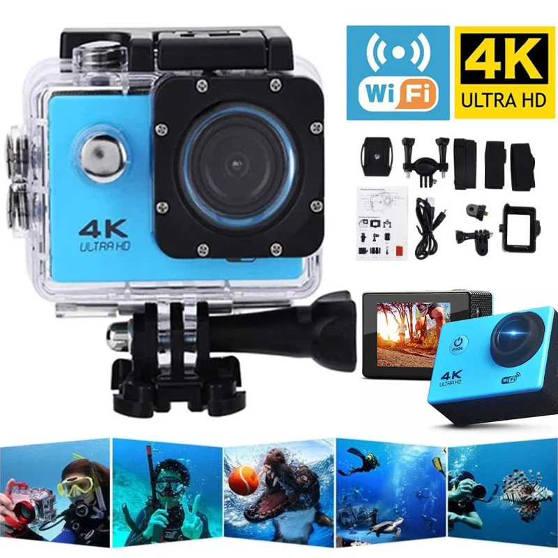 Оригинальная 4K/60fps мини Экшн-камера Wi-Fi 2 0 дюйма 170D Подводная Водонепроницаемая