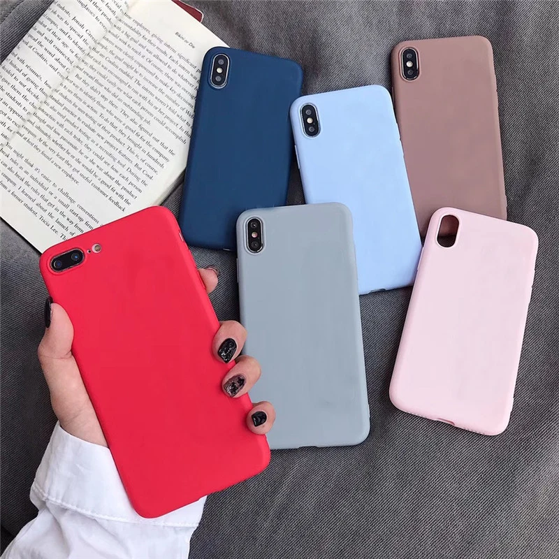 Однотонные чехлы из ТПУ для Samsung Galaxy A10 A20 A30 A40 A50 A60 A70 M10 M20 M30 Note 9 10 S9 S10 чехол с краями