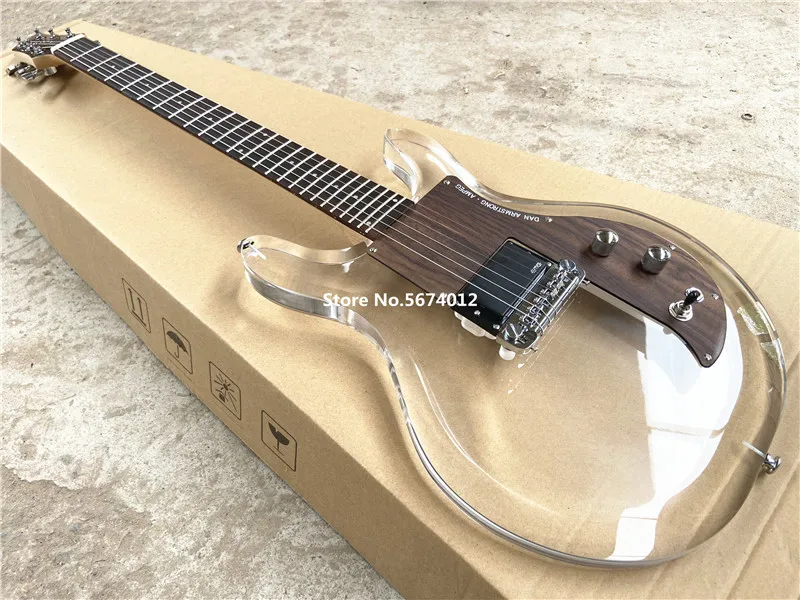 

2020 электрическая гитара Ampeg Dan Armstrong ADA6 Lucite, Защитная панель из палисандра, бесплатная доставка