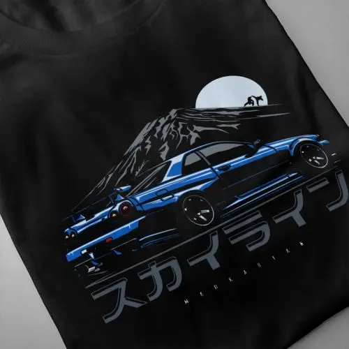 Новая уличная одежда для мальчиков футболка Skyline GTR R34 Фирменное Качество мужчин