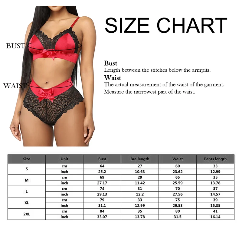 

Women Lace Lingerie Set Two-piece Set See-through Thong Bra Panty Set Sexy Lingerie