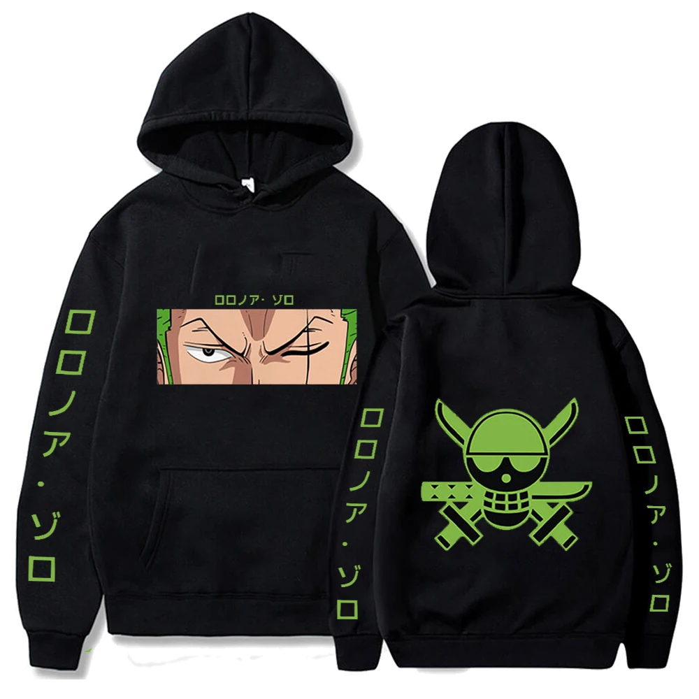 

Monkey D Luffy Hoodie Anime Hoodies Streetwear Sweatshirt Roronoa Zoro ed Pullover Tops Loose Hip Hop Harajuku Clothes print