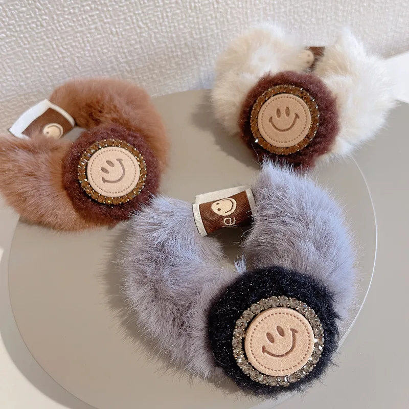 

Hairy Scrunchies for Women Girl Winter Elastic Hair Tie Bands Fashion Korean Mujer Accessories Hyuna Wholesale