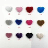 5pcs heart fluffy pompoms 3d nail art decorations detachable magnetic fashion diy ornament manicure design accessories