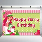 Фон для фотосъемки с изображением ягод и клубники для дня рождения