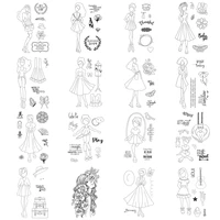 doll stamp collection girls modern women transparent silicone clear stamp for scrapbooking diy craft decoration 2021 new
