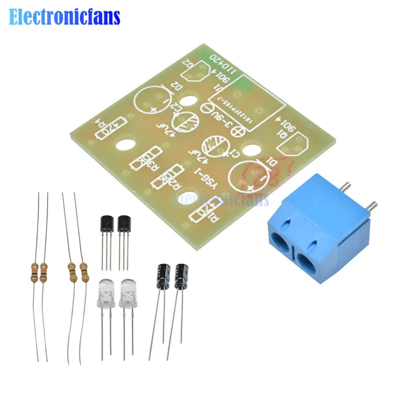 5 мм светильник синяя простая схема для вспышки DIY комплект модуль транзистор