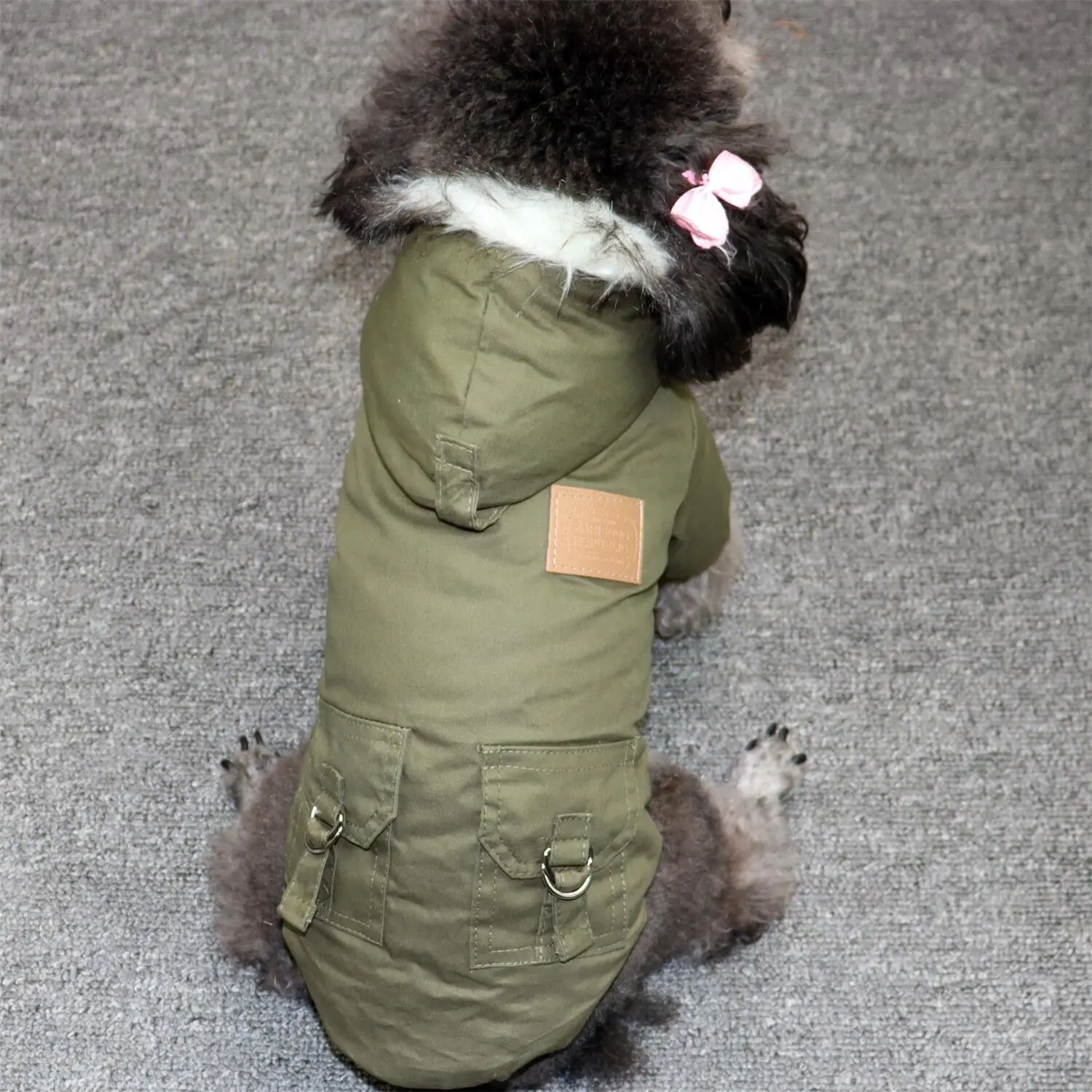 

Pet Cotton Clothing Fur Collar Tooling Autumn And Winter Thickening Warmth Double Layer Plus Velvet Dog Cat Teddy