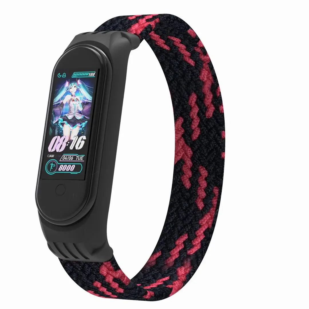 Forwelleny для Xiaomi Band 5 4 3 нейлоновый соло-петля Плетеный ремешок аксессуары |