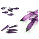 Подвеска-капля для люстры, 38 мм, 63 мм, 76 мм, с кристаллами, темно-фиолетовая, стеклянные Сосульки