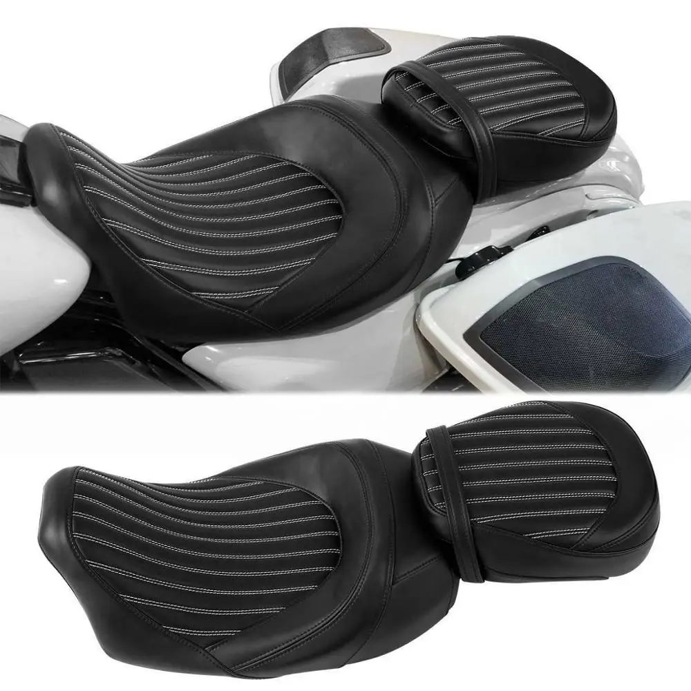 

Motorcycle Driver Passenger Seat For Harley Touring Road King Street Glide 2009-2020 19