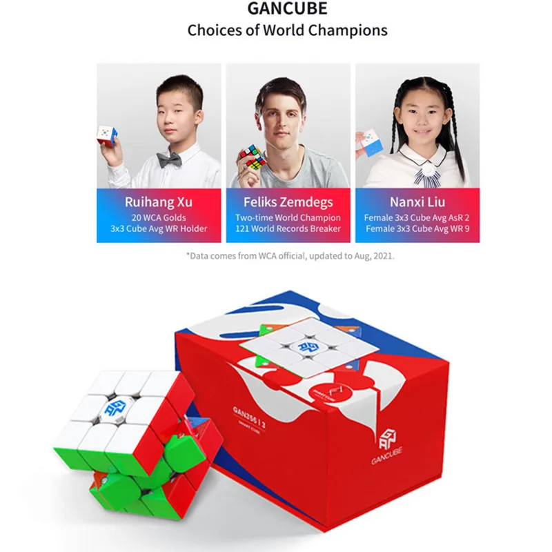 Cubo magn&eacute;tico GAN356 I 3x3x3, cubo magn&eacute;tico sin burbujas GAN 356 I3, cubos inteligentes, rompecabezas profesional, Cubo de velocidad GAN356I 3-5