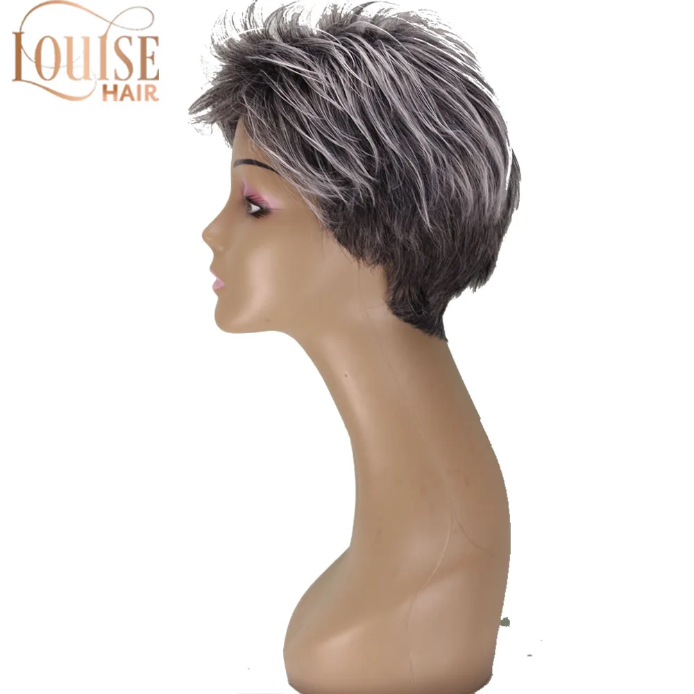 Темно коричневая основа для волос Louise Hair теплые серые акценты темные корни