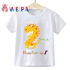 Футболка для мальчиков с изображением милого маленького динозавра