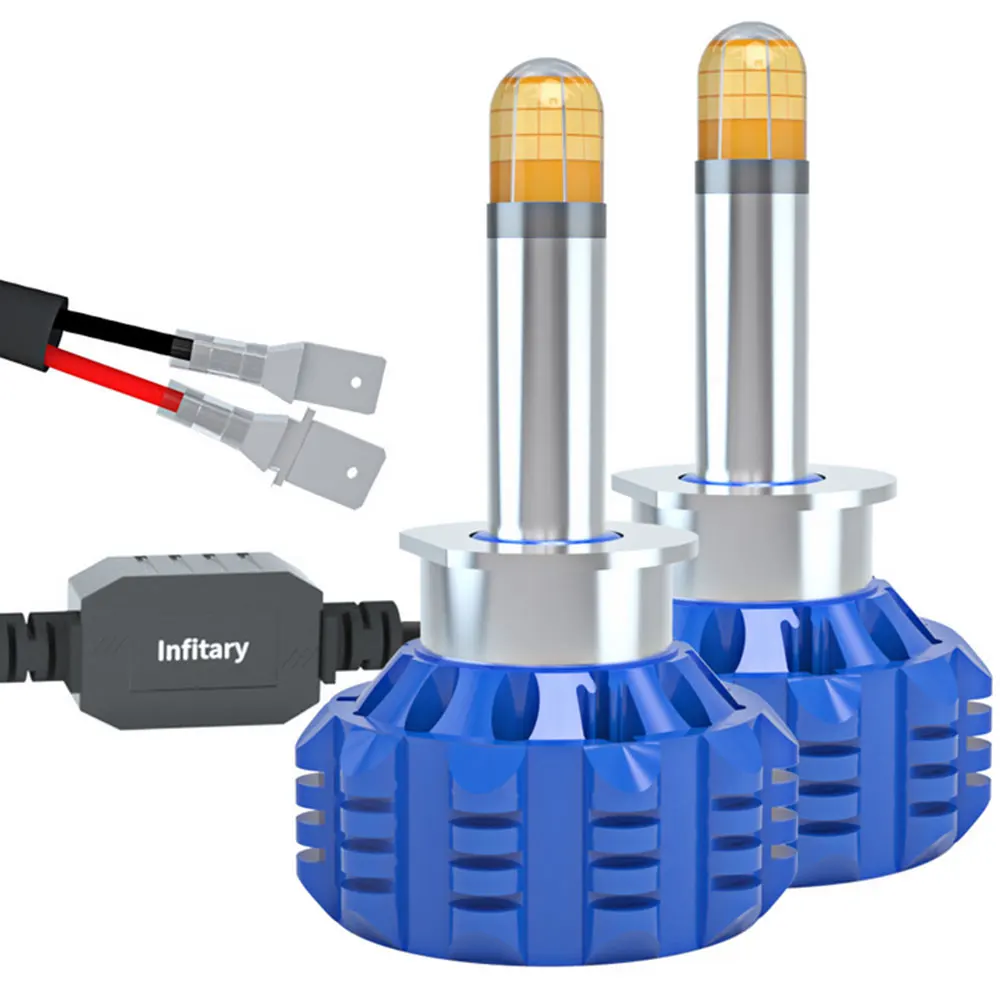 

2Pcs/Set Super Bright Car LED Headlight Bulbs C6 H1 H3 H7 H11 6500K 15000LM 38W 9-100V IP68 Mini Auto Headlamps fog lights