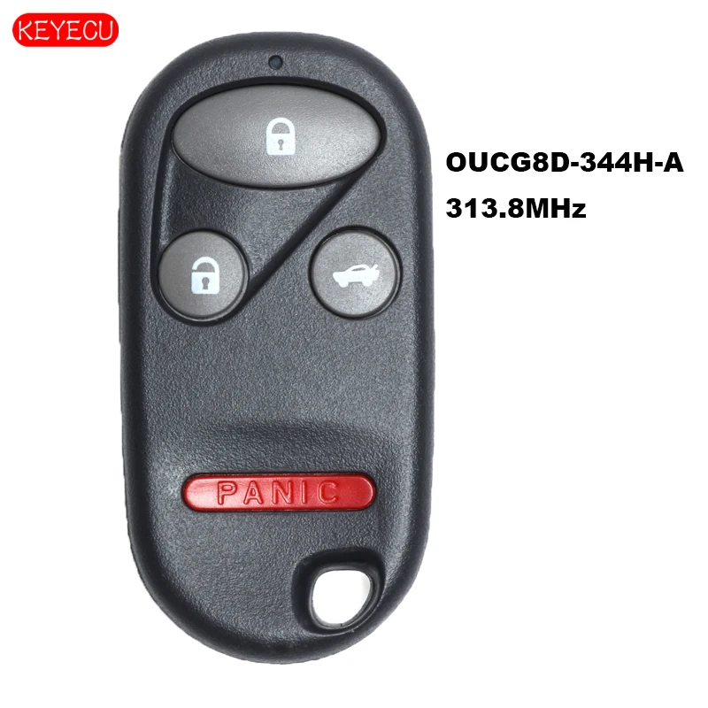 KEYECU 3 + 1B 313 8 Мгц дистанционный ключ для Honda CR-V 2002-2004 FCC: OUCG8D-344H-A бесплатное