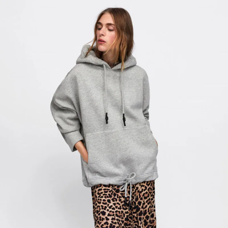 

Casual Hoodies Sweatshirt Spring Loose Pullover With Hooded Long Sleeve Plus Size Street Sweatshirts Women