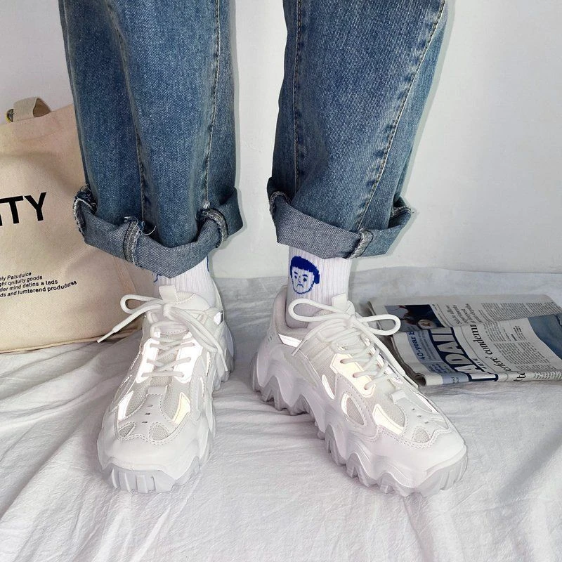 

Новинка весна-осень 2021 Женские спортивные туфли сочетающиеся цвета повседневные туфли из дышащего сетчатого материала на платформе