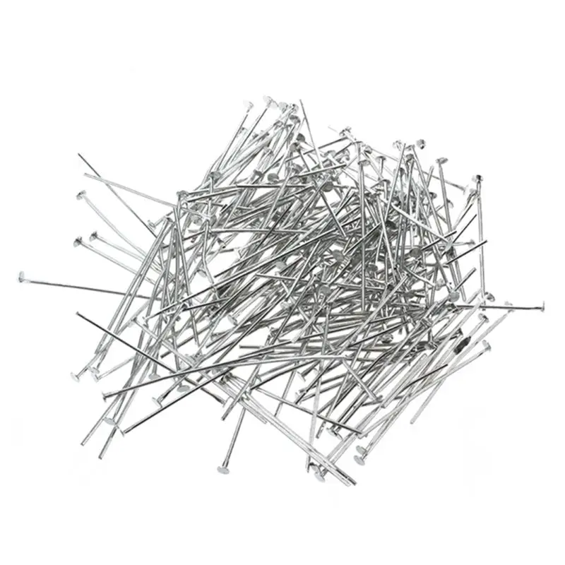 

200Pcs Silver Head Pins for Jewelry Making, 35mm