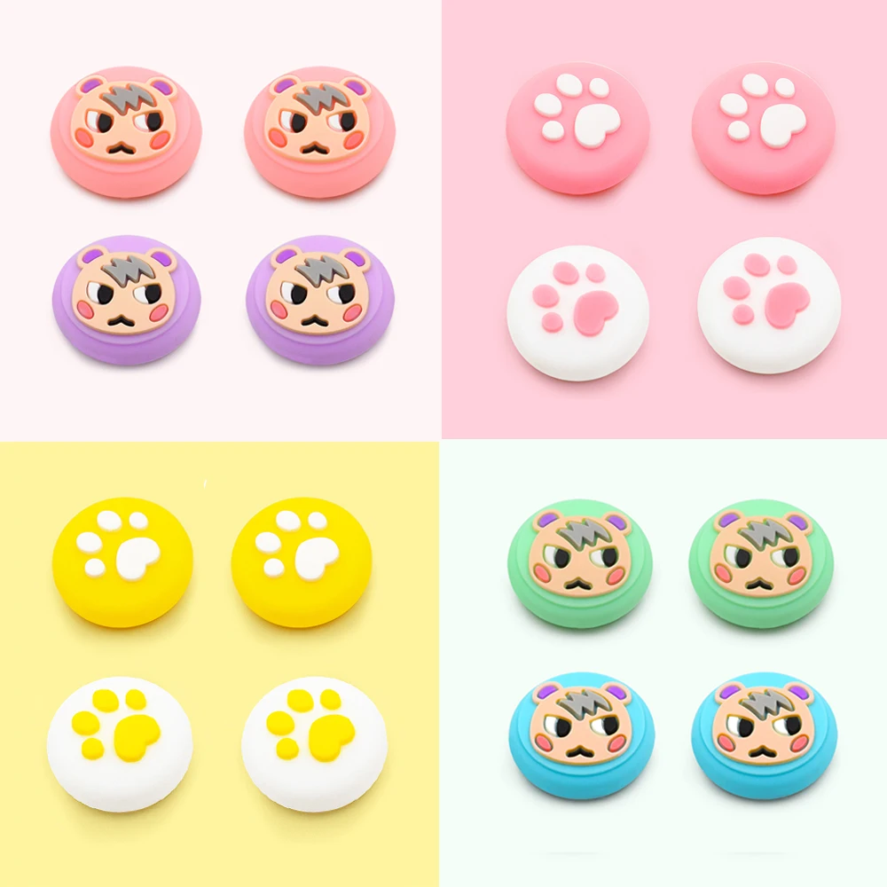 Колпачок для джойстика с креплением животных и листьями дерева контроллера Nintendo